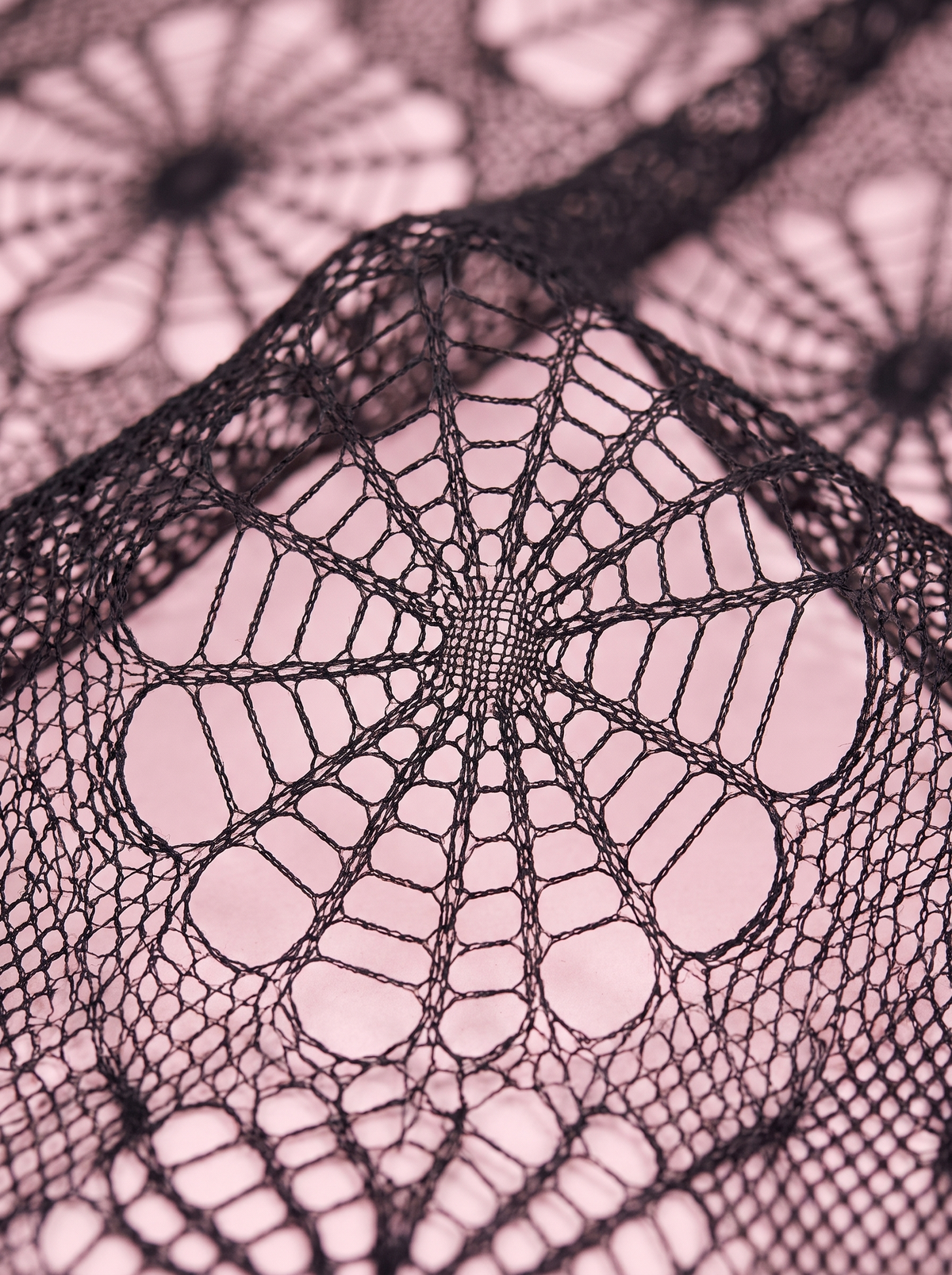 Spiderweb Print Fishnet Tights