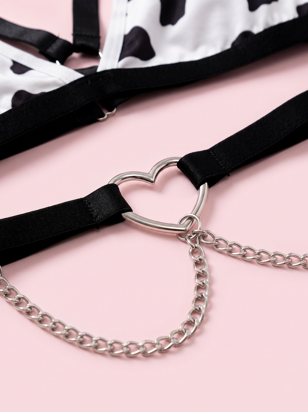 Cow Print Harness Set
