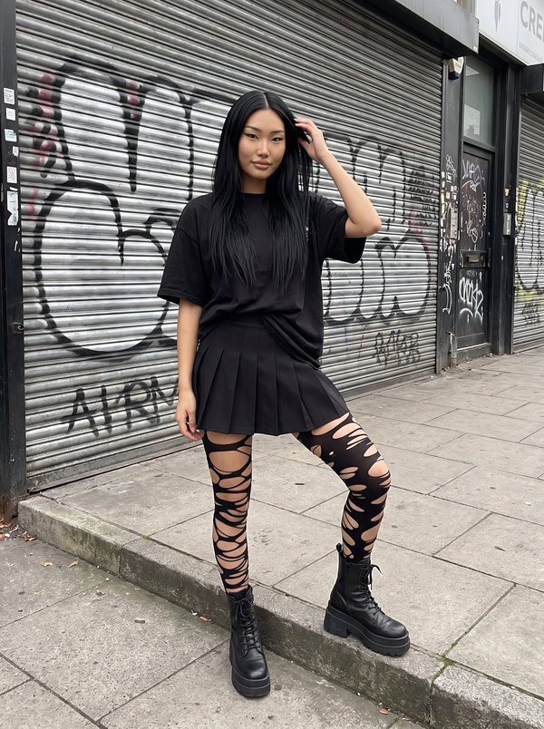 Shredded Ladder Tights