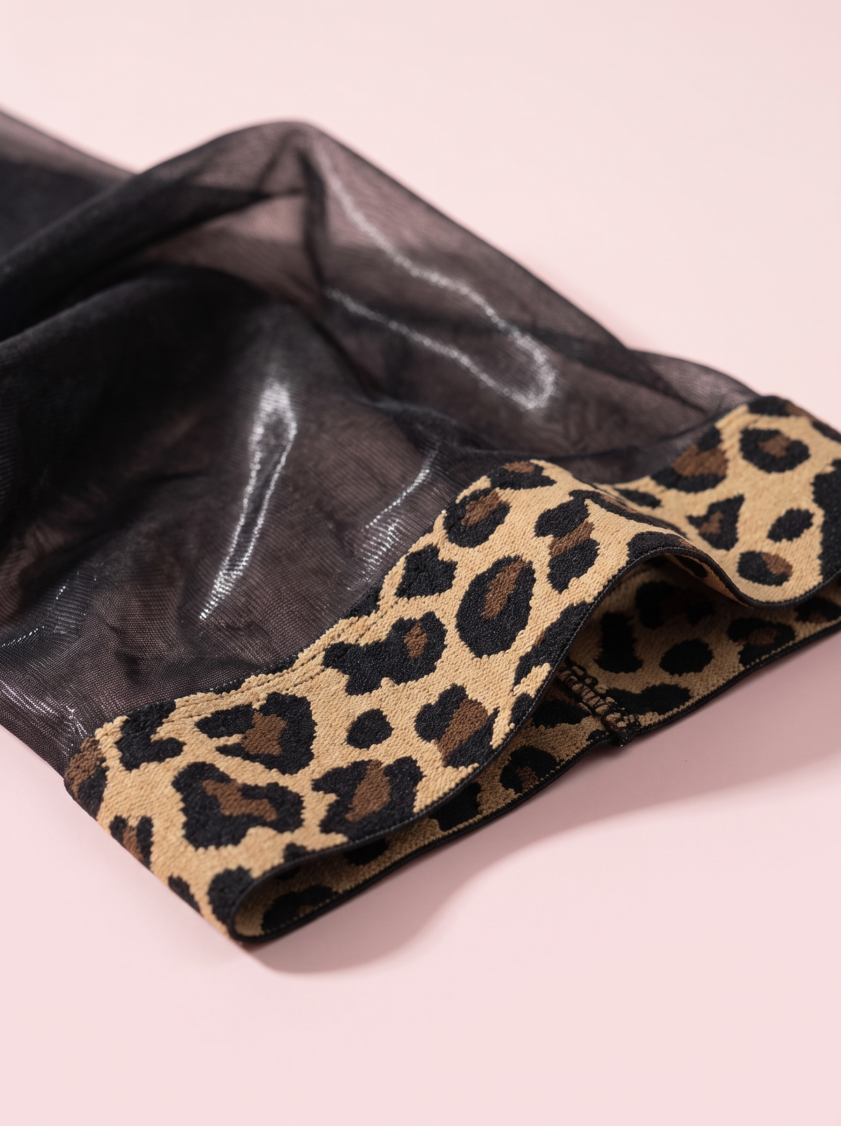 Glossy Leopard Over-Knee Stockings
