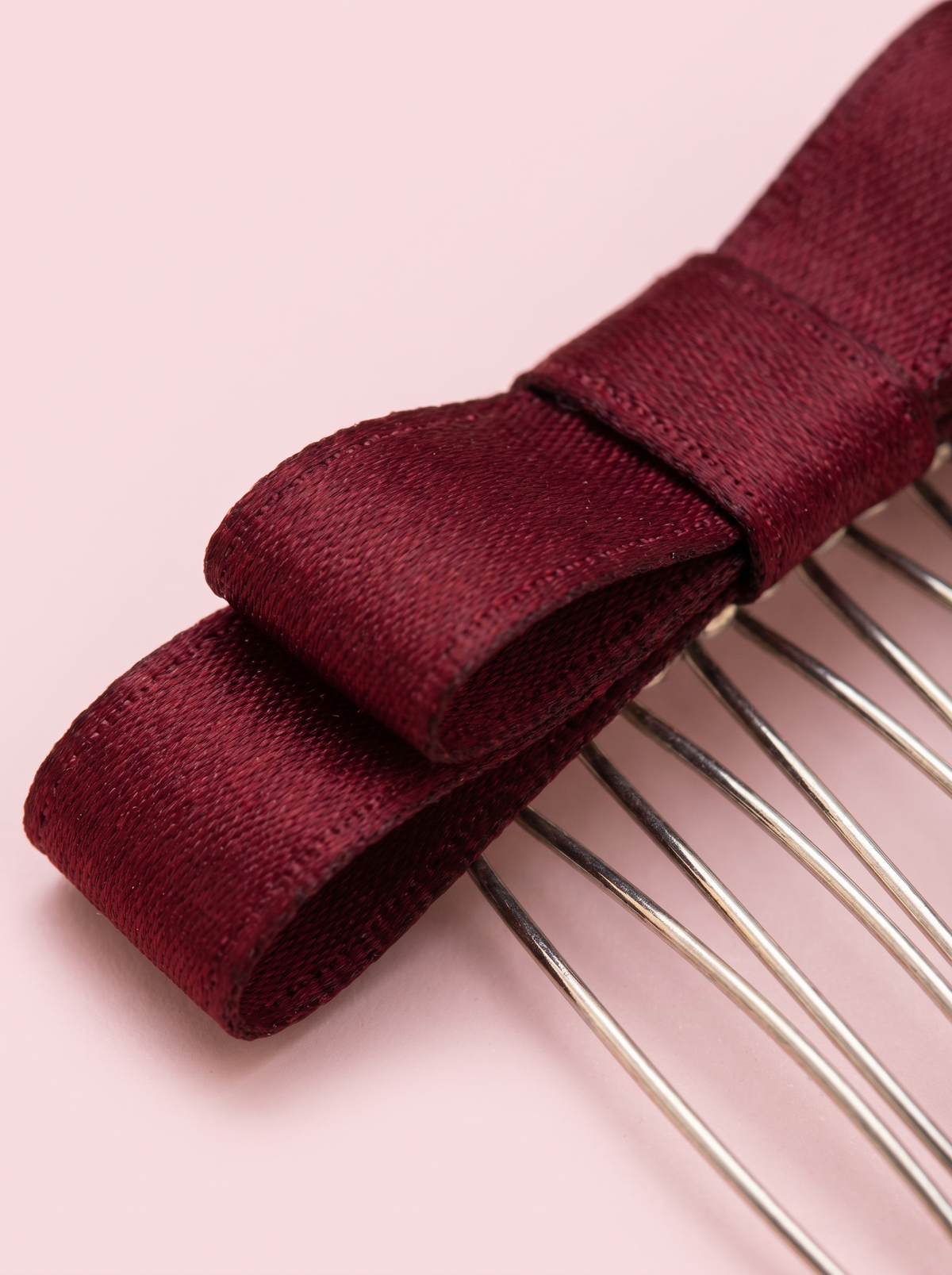Satin Bow Hair Comb
