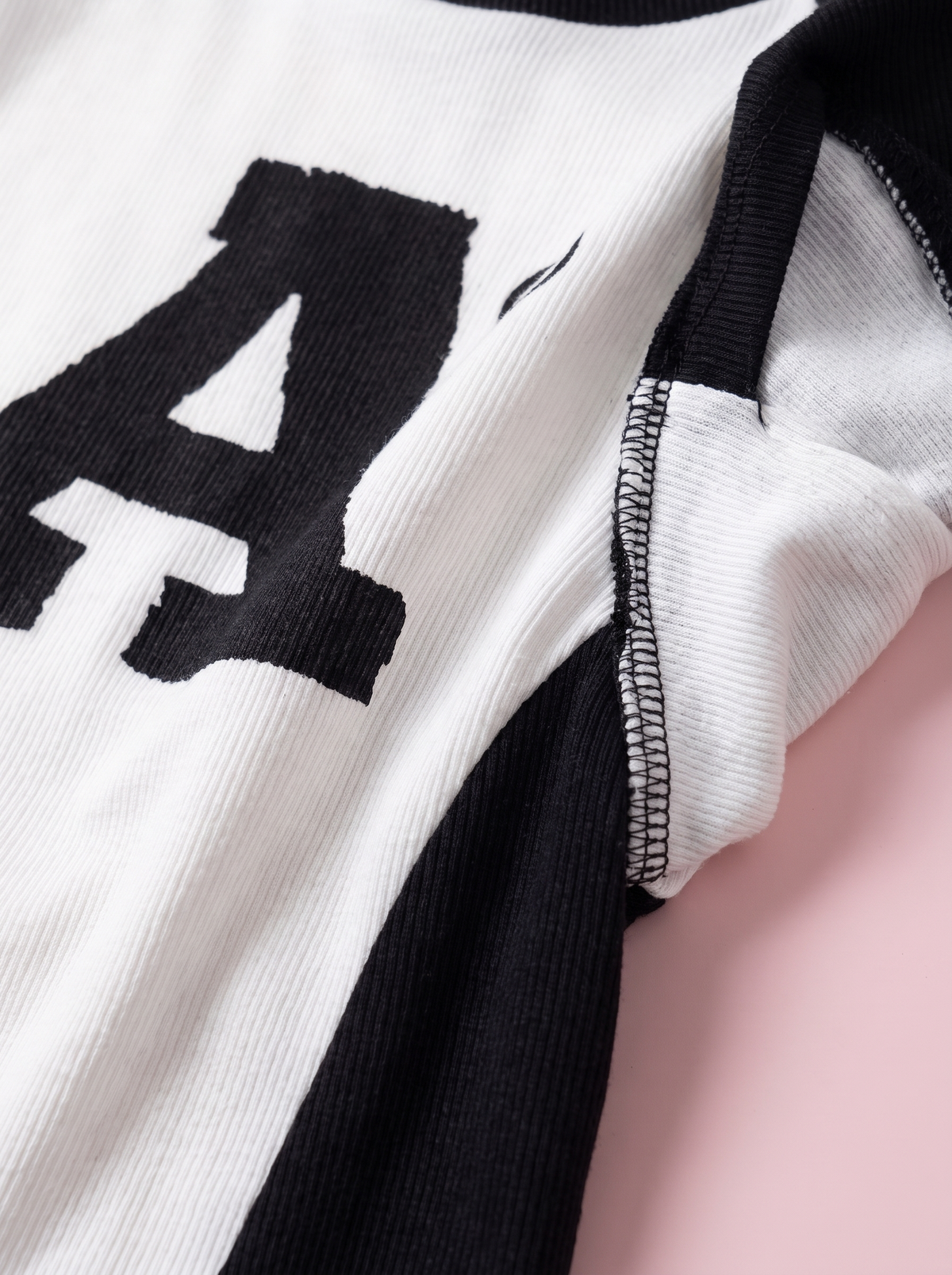 Letter Print Raglan Top