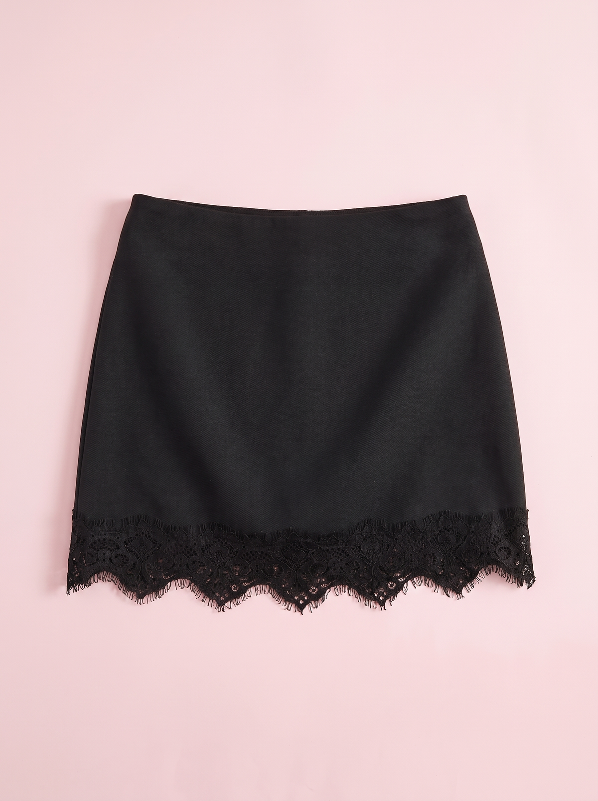 Lace Hem Mini Skirt