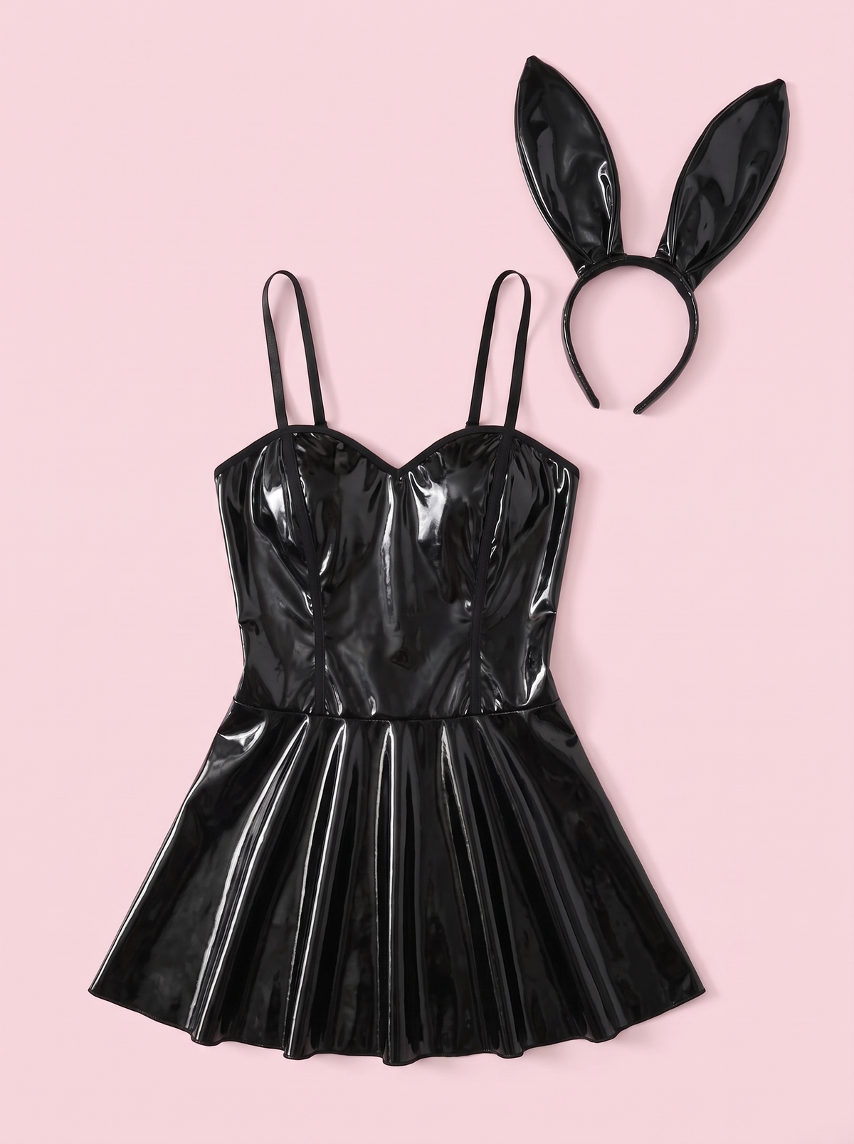 Patent Bunny Corset Dress