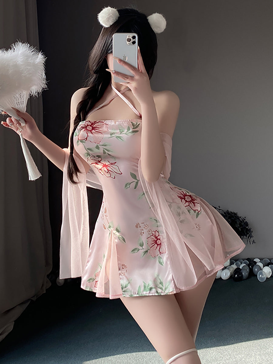 Vintage Lace Up Lingerie Dress