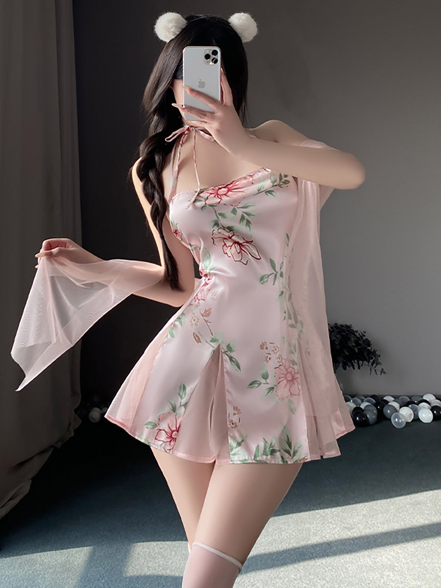 Vintage Lace Up Lingerie Dress