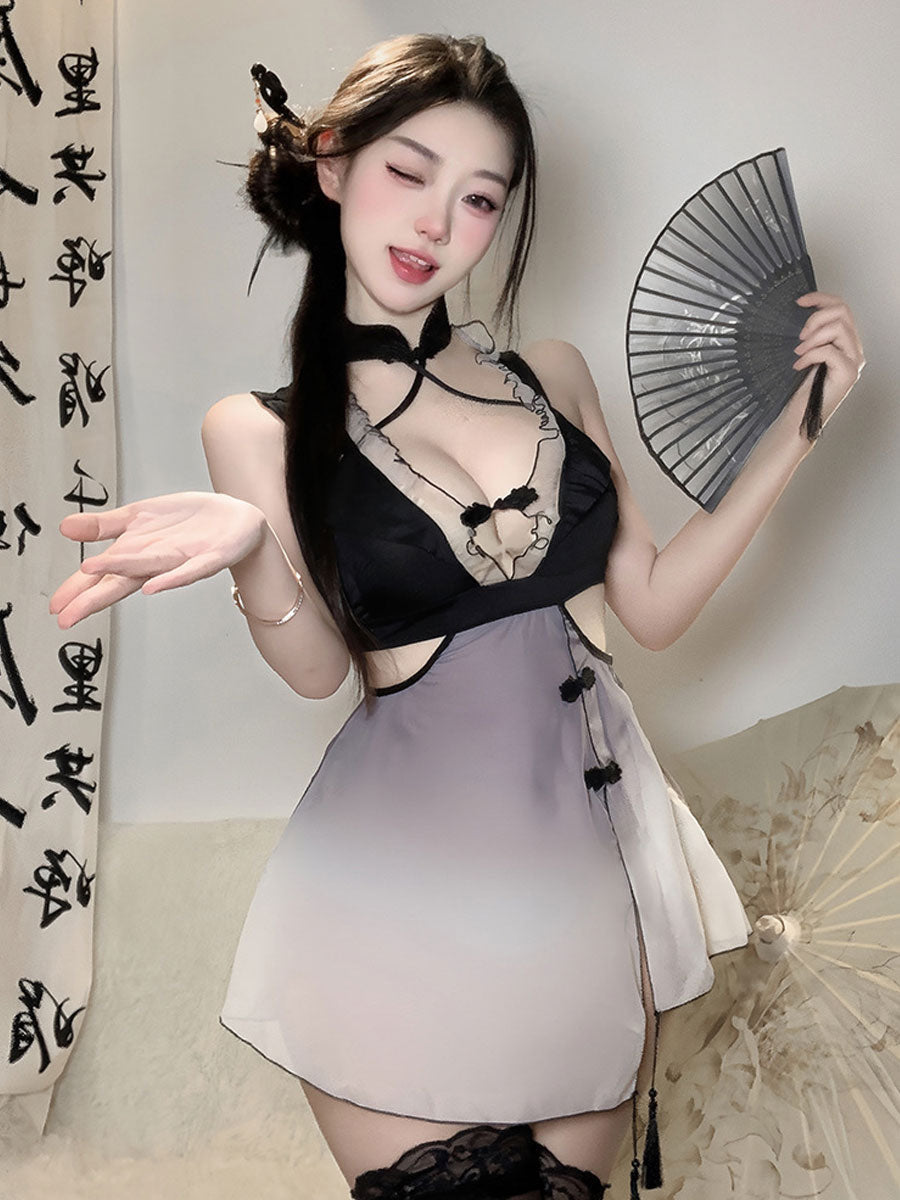 Ombré Slit Cheongsam Dress
