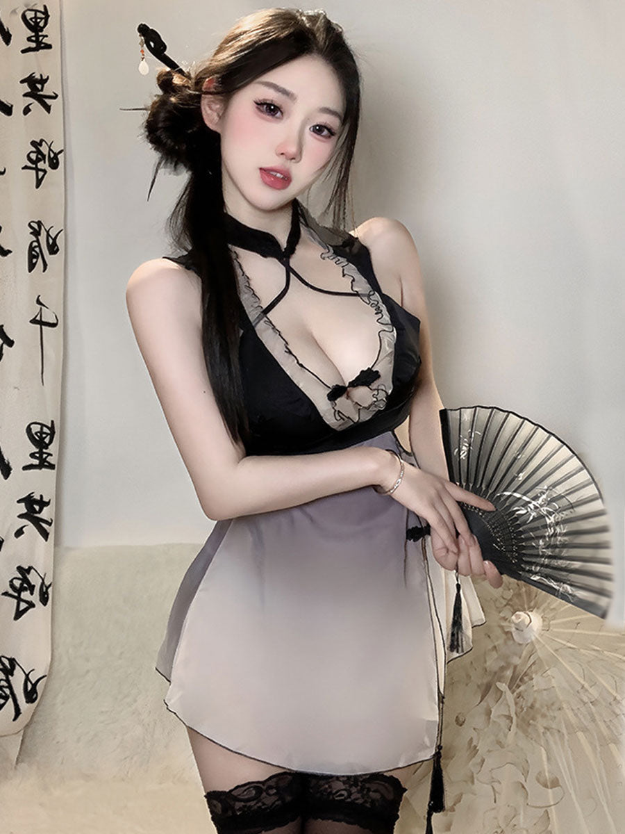 Ombré Slit Cheongsam Dress