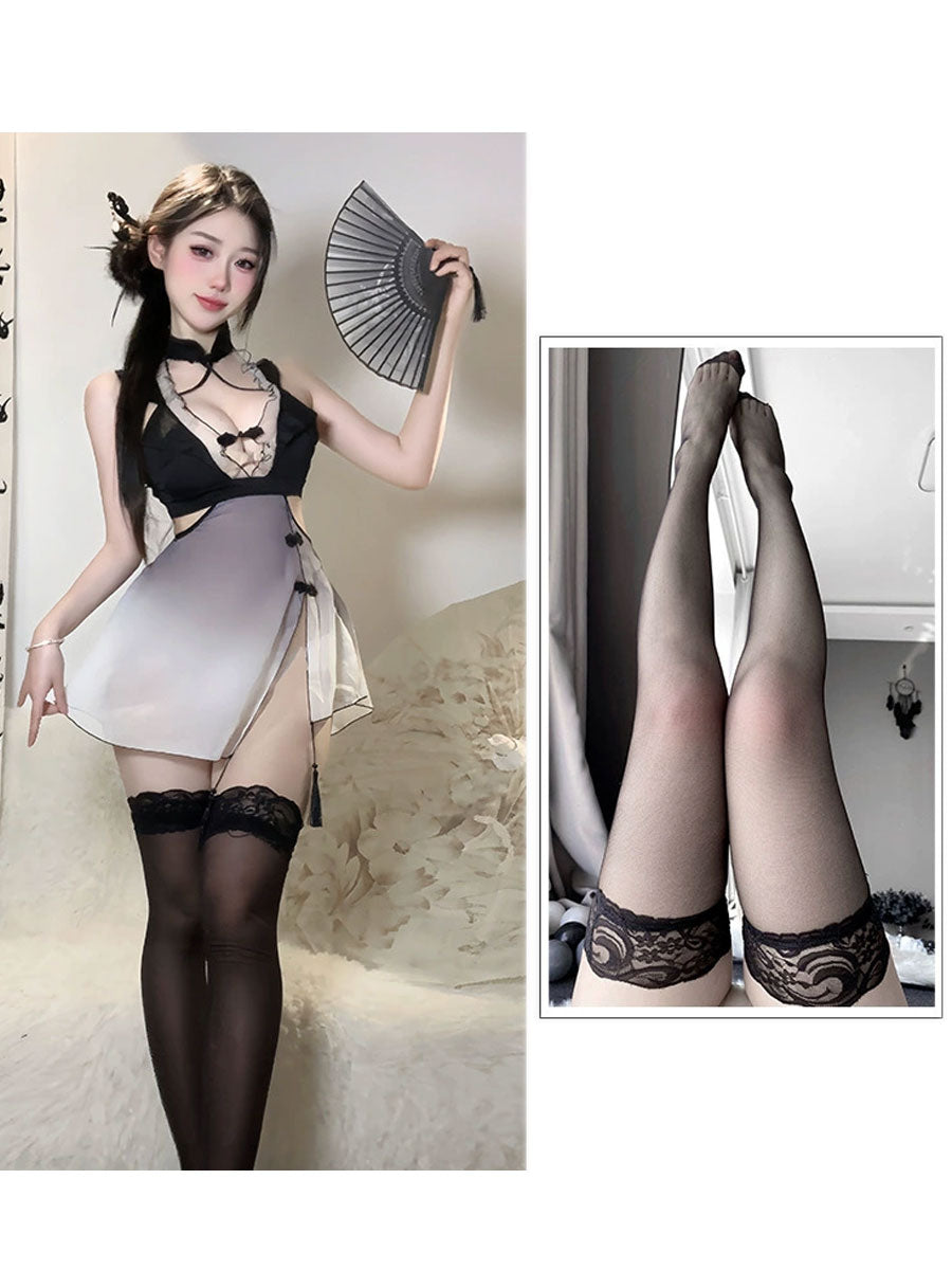 Ombré Slit Cheongsam Dress