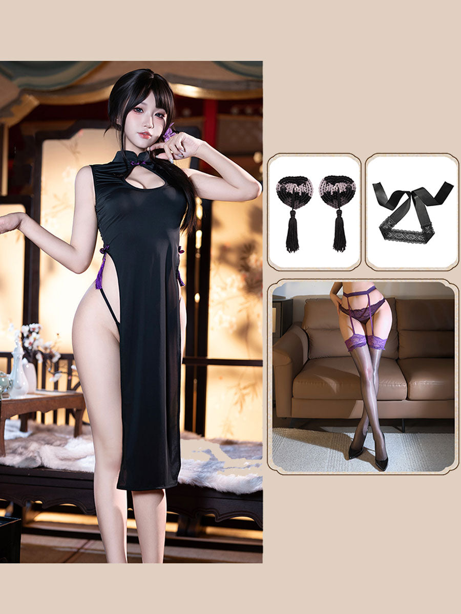 Seductive Cutout Cheongsam Dress
