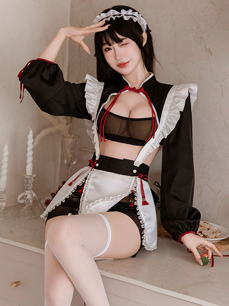 Mesh Chinese Style Maid Costume