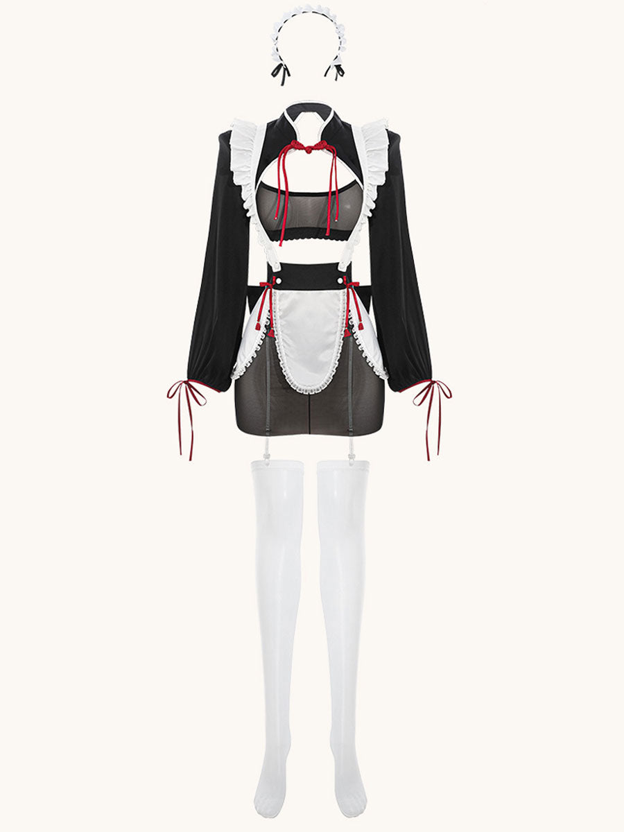 Mesh Chinese Style Maid Costume