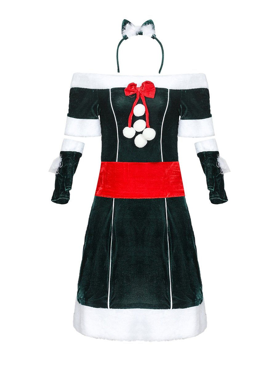 Off Shoulder Christmas Party Dress