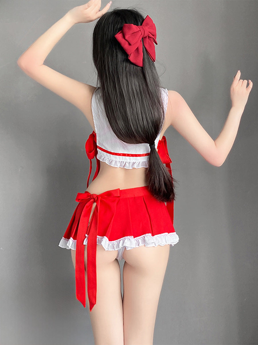 Japanese Miko Cosplay Skirt Set