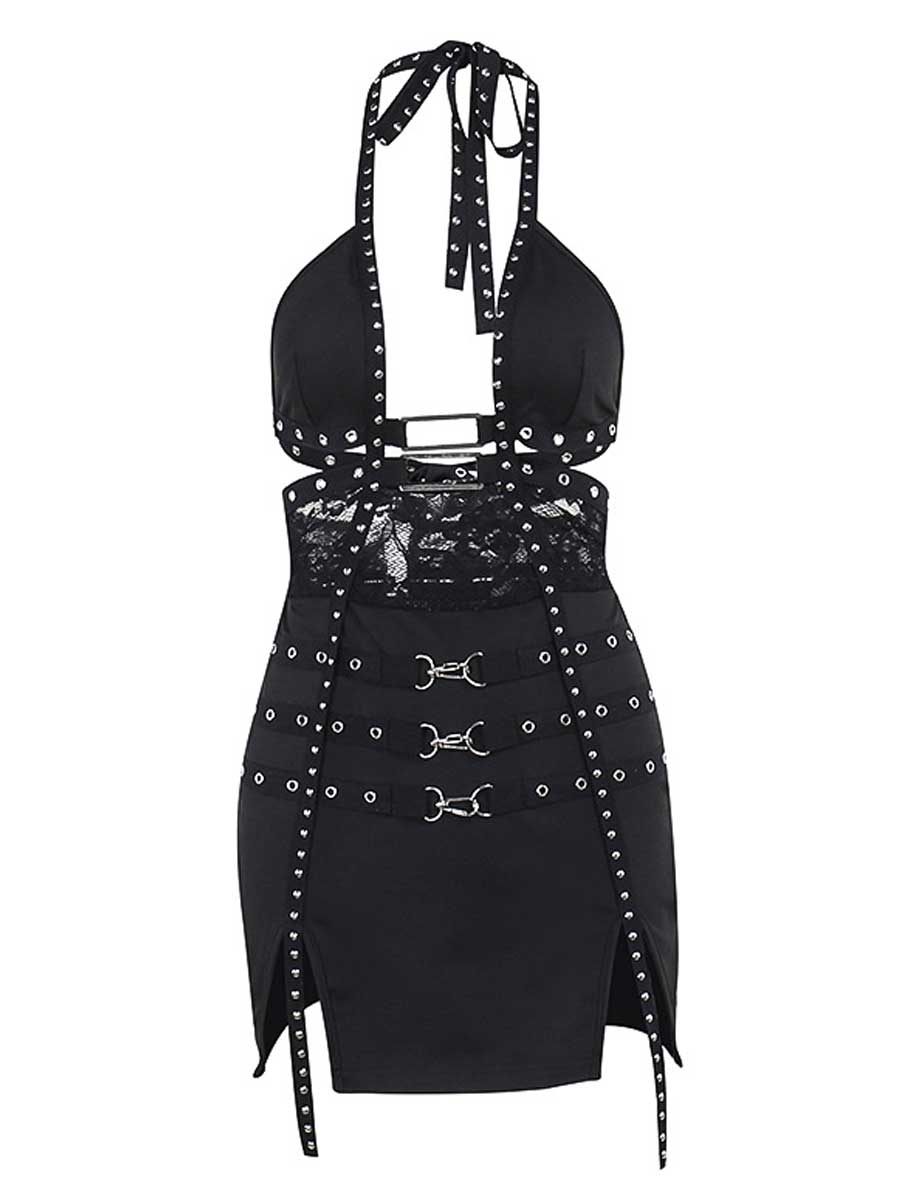 Sexy Studded Gothic Dress