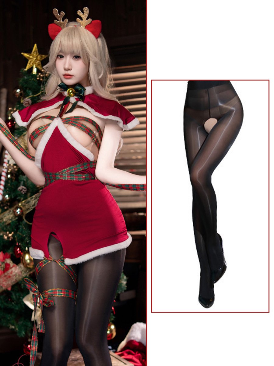 Mrs Claus Cupless Velvet Dress