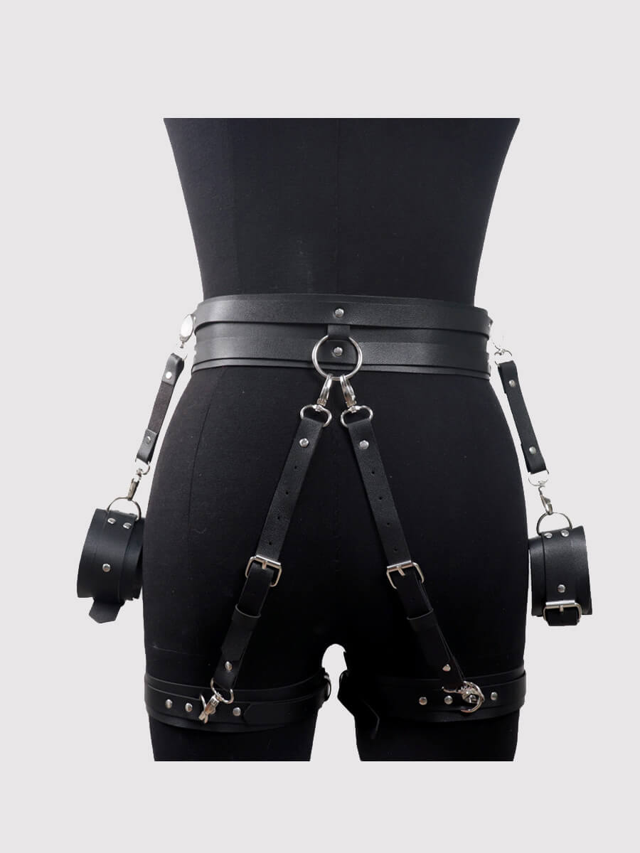 Leather Garter Harness Set