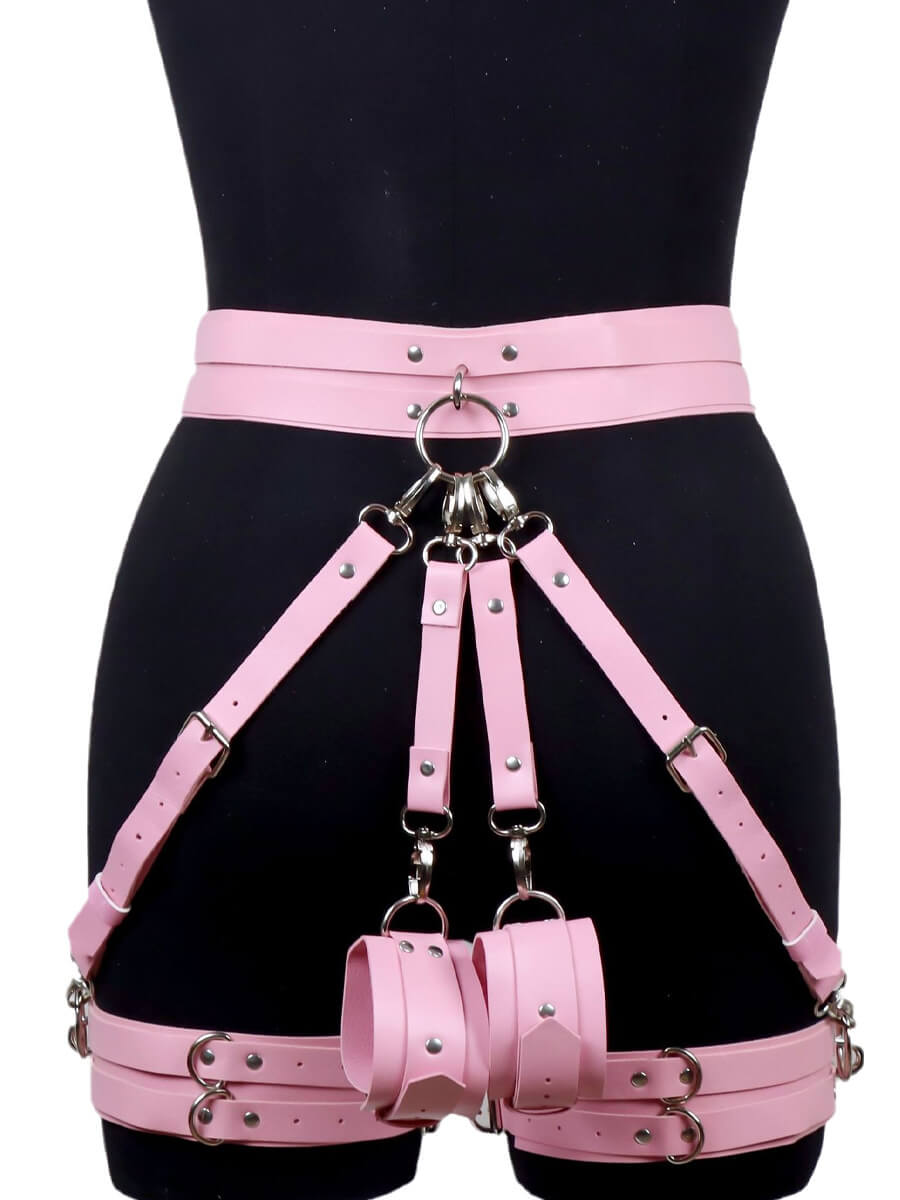 Leather Garter Harness Set