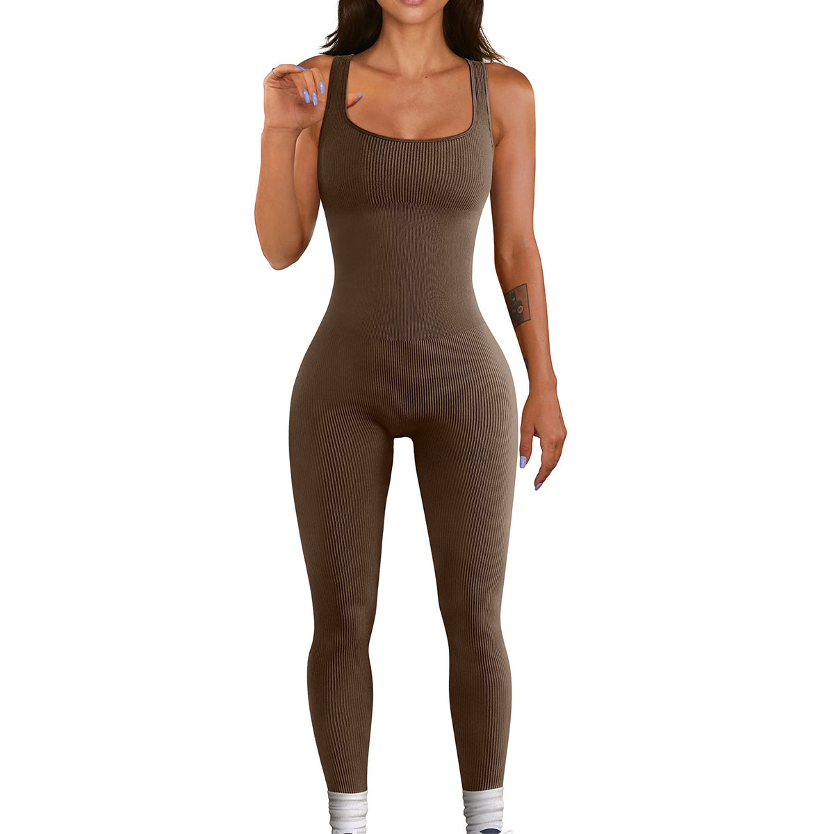 Ribbed Sleeveless Jumpsuit