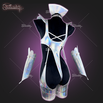 Cosplay Cyber Angel Silver Lingerie KO05（7-Piece Set）
