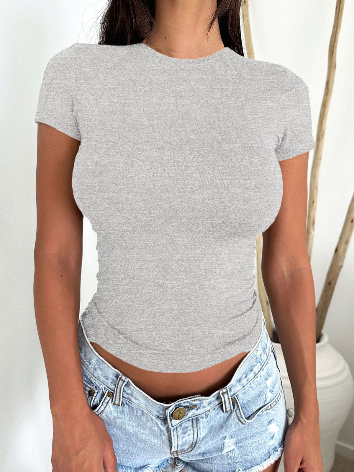 Fitted Crew Neck Baby Tee