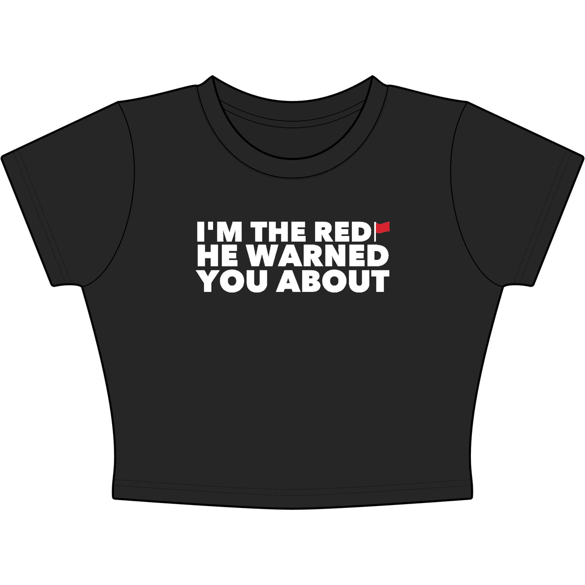 I'm The Red Flag He Warned You About Baby Tee - Classic Crop