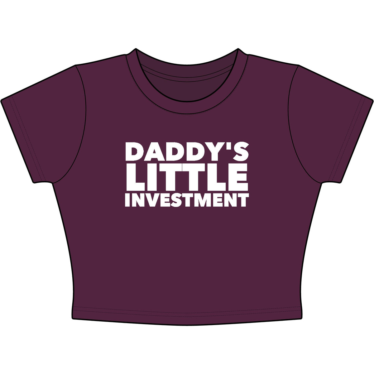 Daddy's Little Investment Baby Tee - Classic Crop