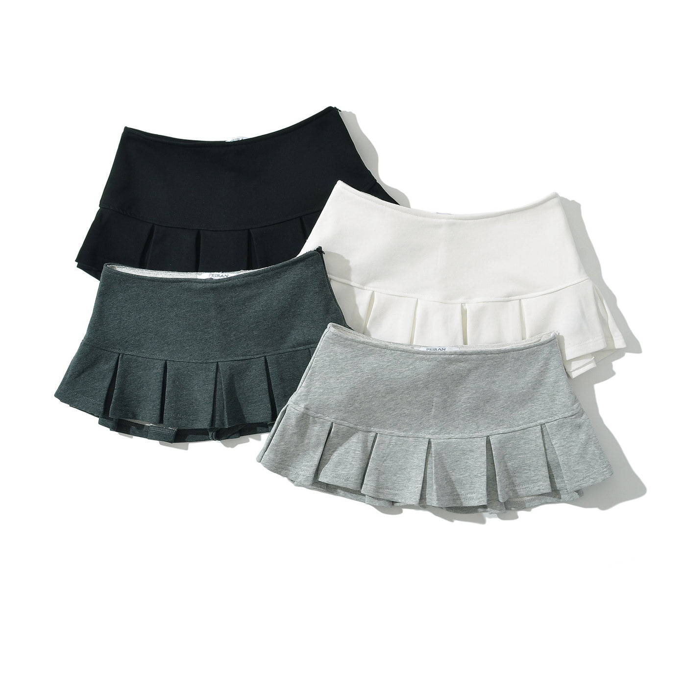 Flared Pleat Micro Skirt