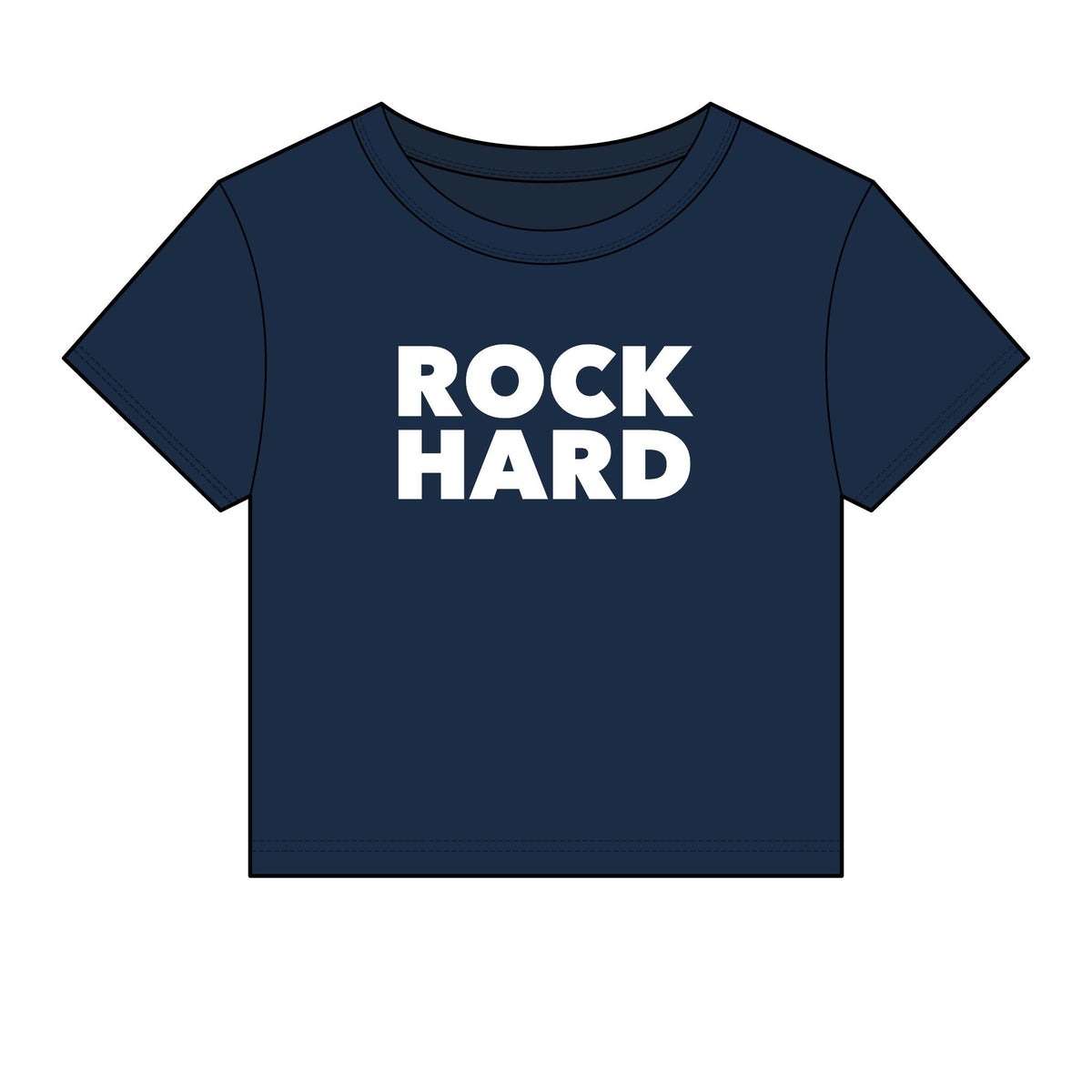 Rock Hard Baby Tee - Fitted Rib