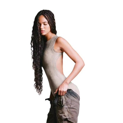 Women's Solid Color Fashion Vest Jumpsuit Shorts