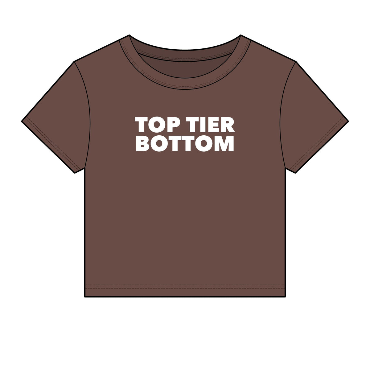 Top Tier Bottom Baby Tee - Fitted Rib