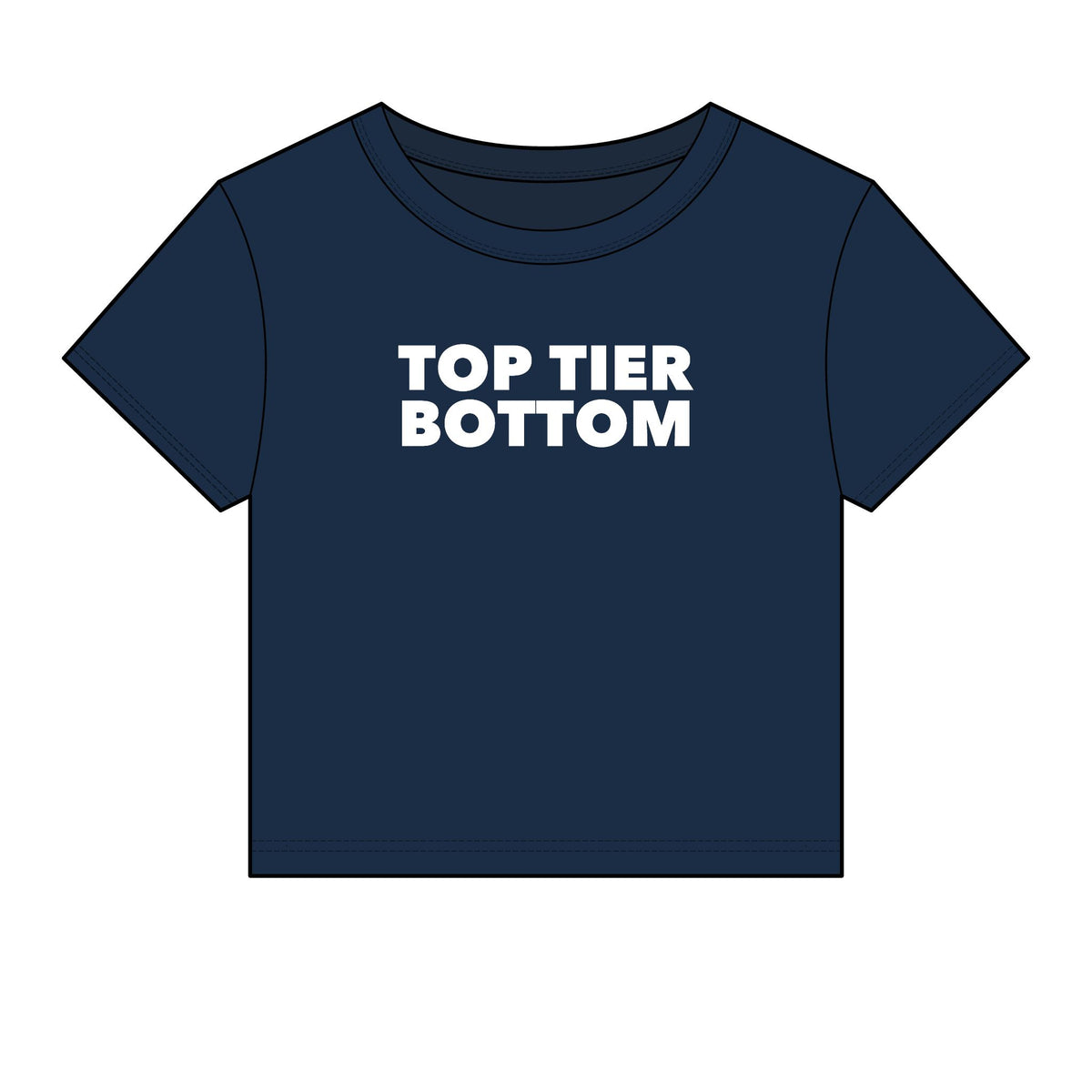 Top Tier Bottom Baby Tee - Fitted Rib