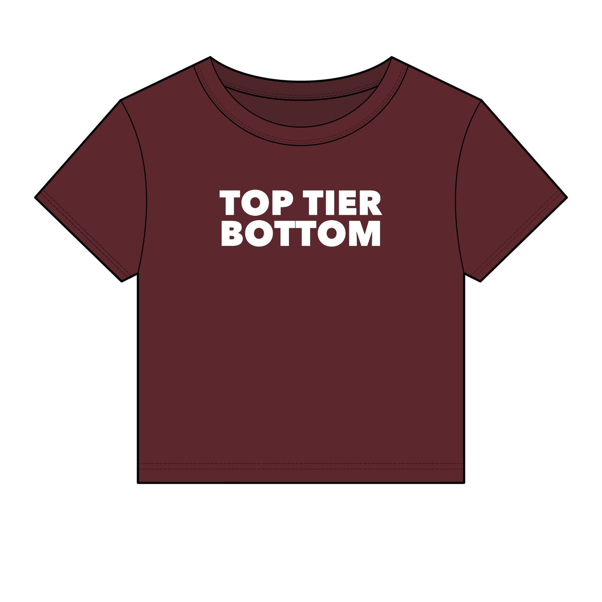 Top Tier Bottom Baby Tee - Fitted Rib