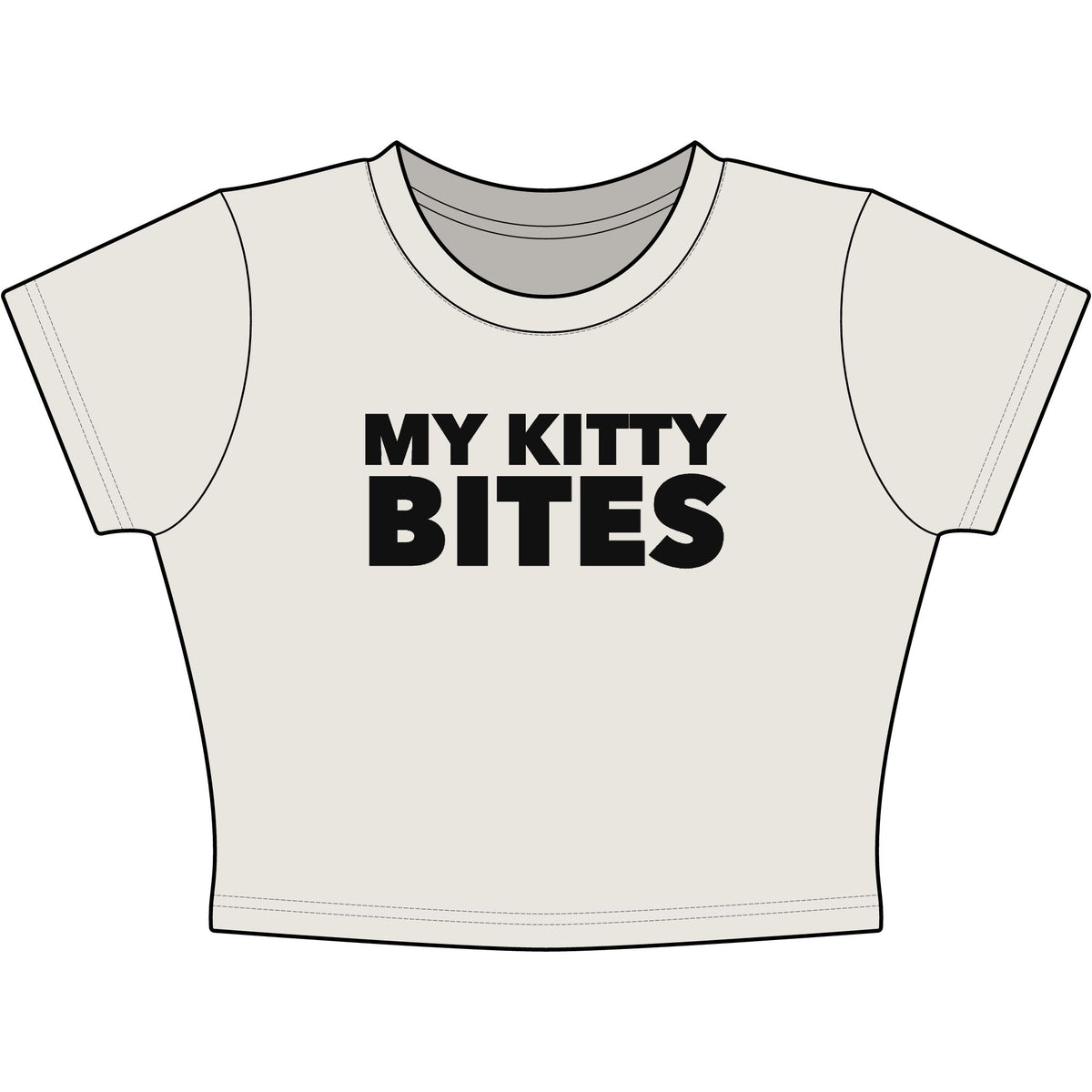 My Kitty Bites Baby Tee - Classic Crop