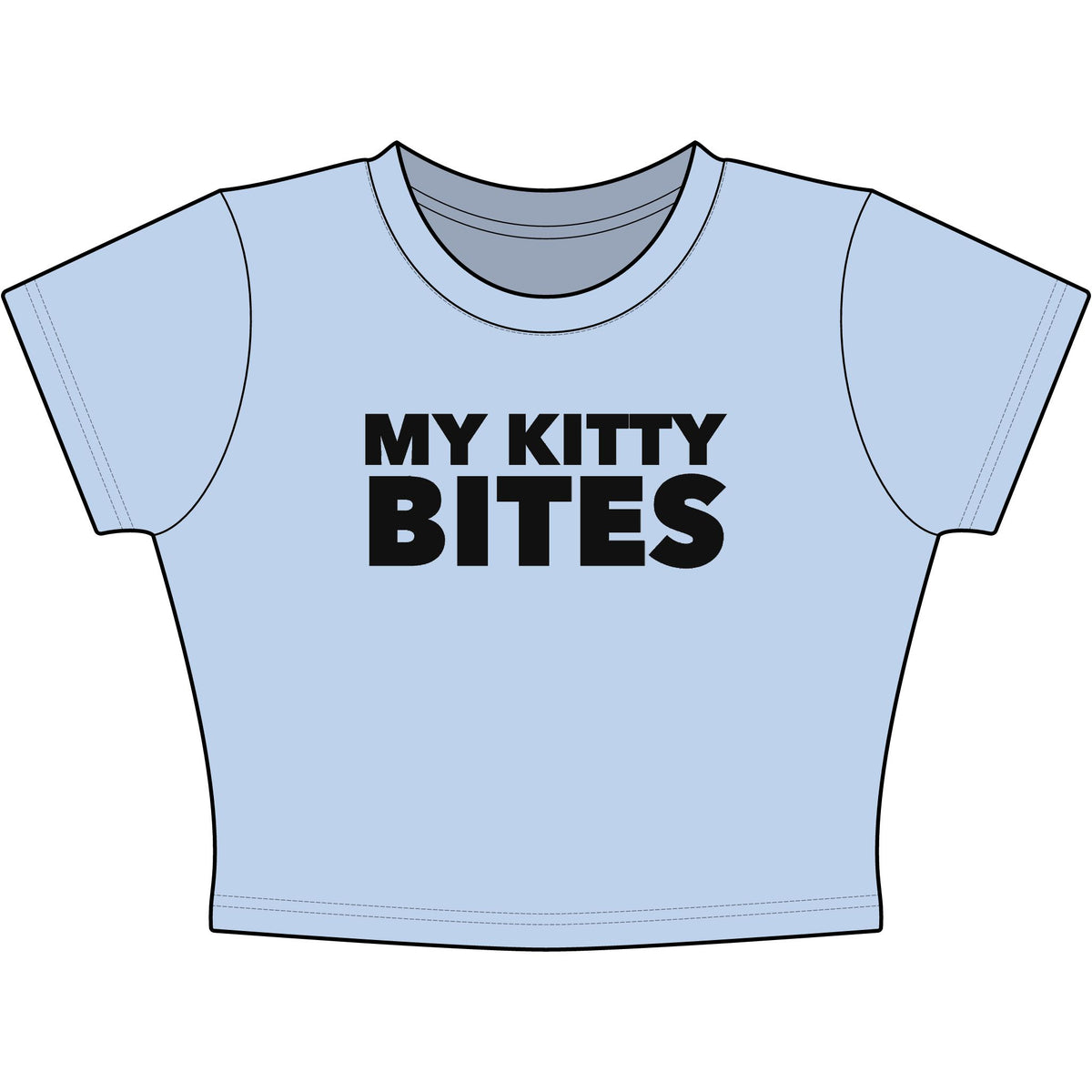 My Kitty Bites Baby Tee - Classic Crop