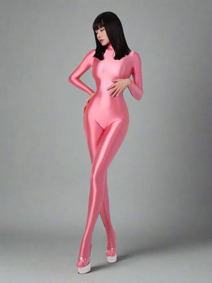Spandex Nylon Full Bodysuit Back Zipper Zentai Shinny Cosplay Jumpsuit