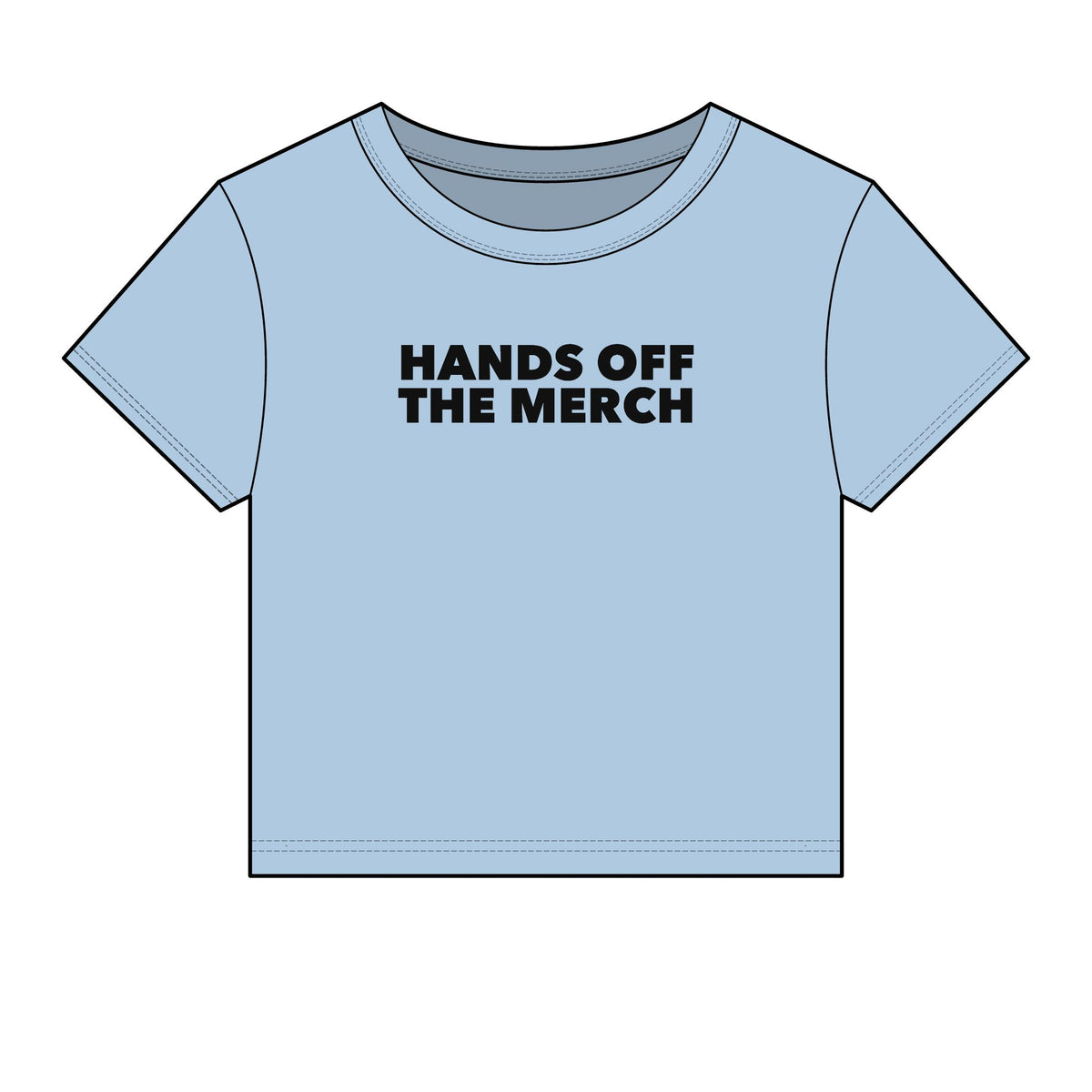 Hands Off The Merch Baby Tee - Fitted Rib