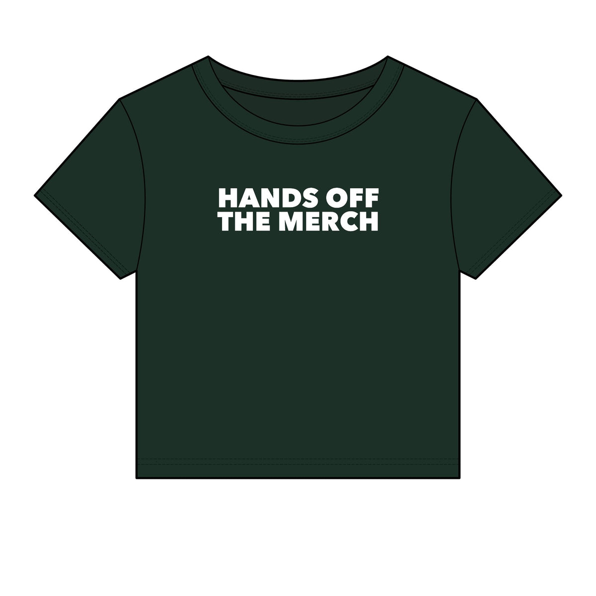 Hands Off The Merch Baby Tee - Fitted Rib