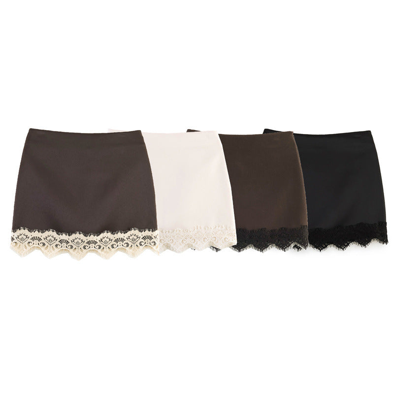 Lace Hem Mini Skirt