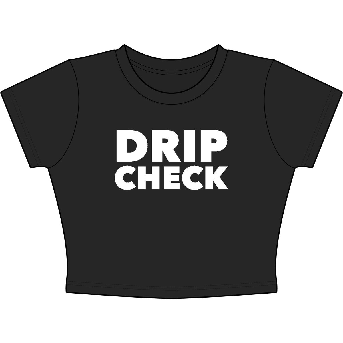 Drip Check Baby Tee - Classic Crop