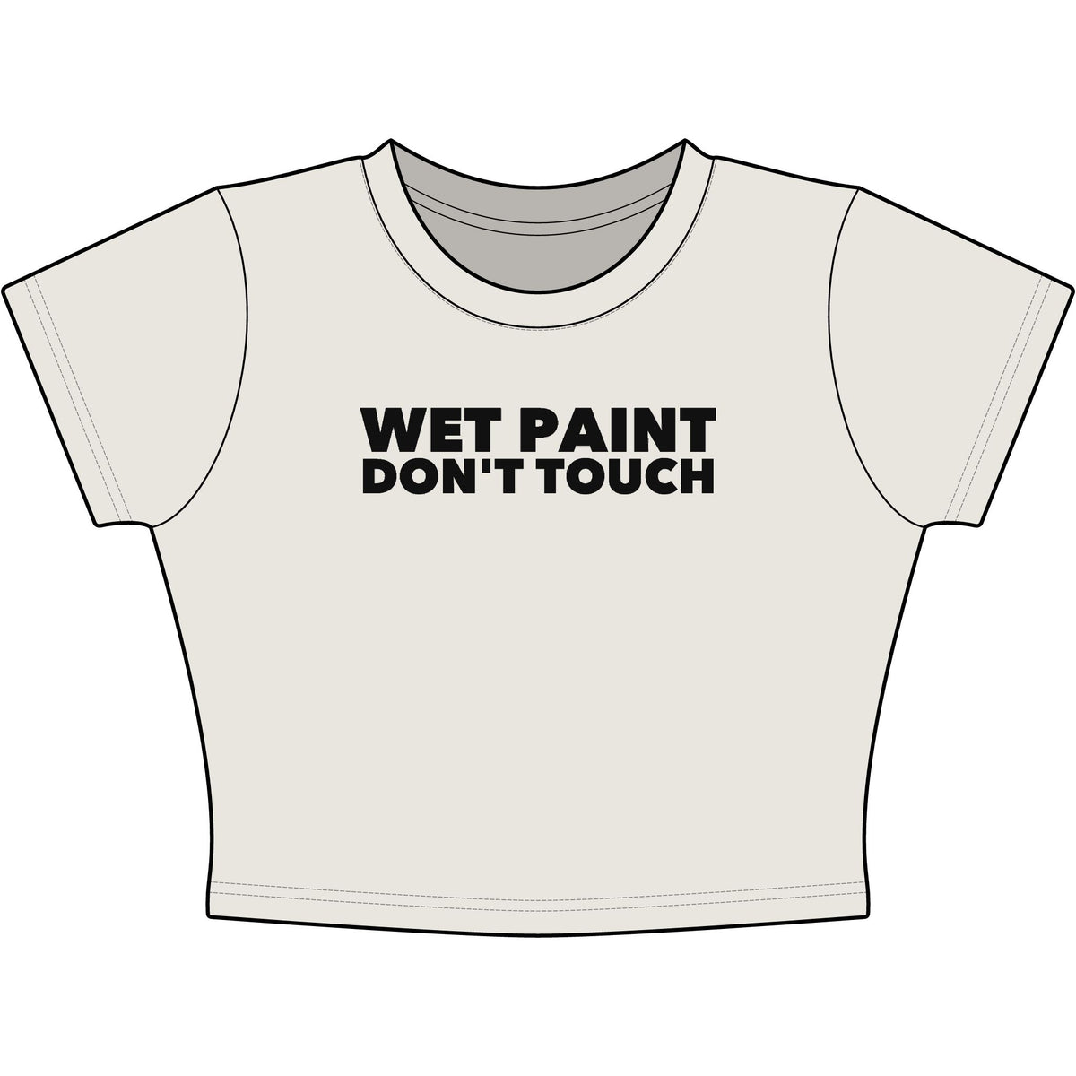 Wet Paint Don't Touch Baby Tee - Classic Crop
