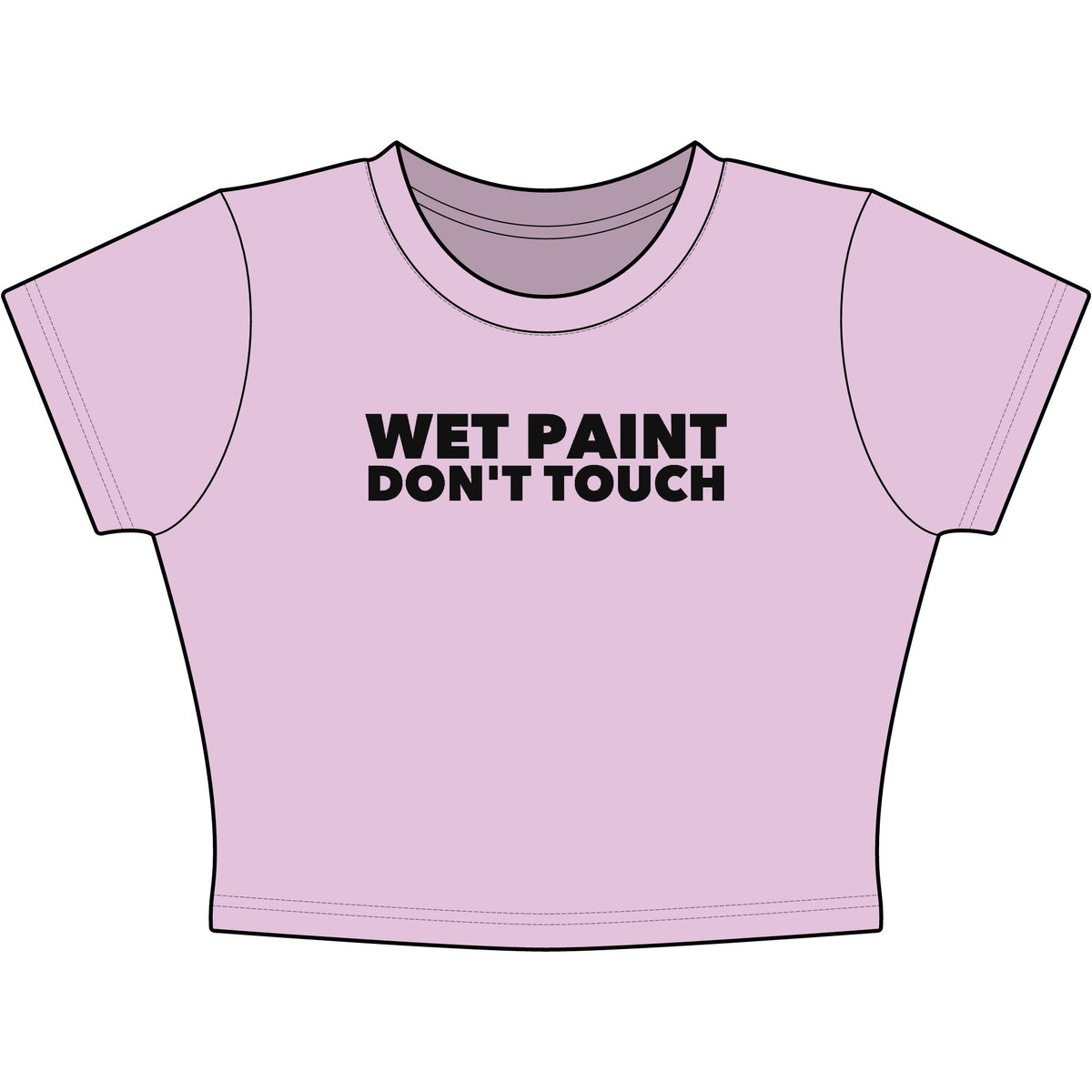 Wet Paint Don't Touch Baby Tee - Classic Crop