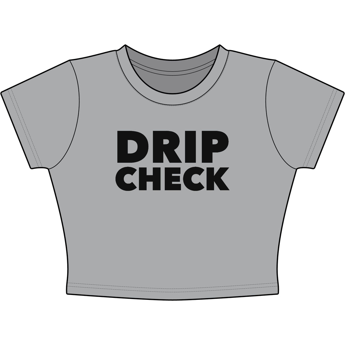 Drip Check Baby Tee - Classic Crop