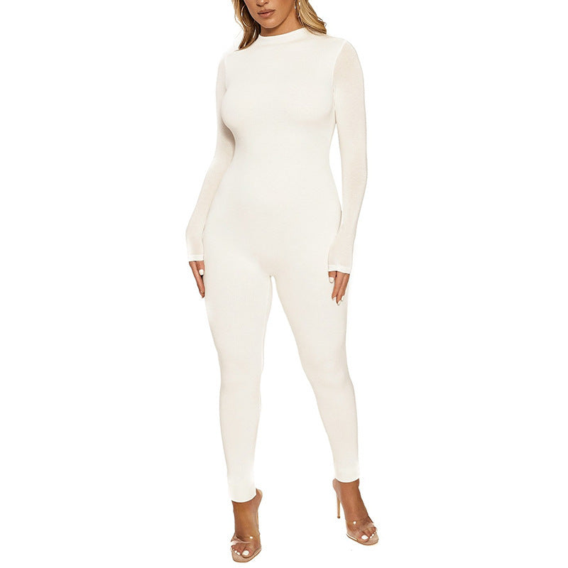 Solid color sexy tight bottomed Jumpsuit