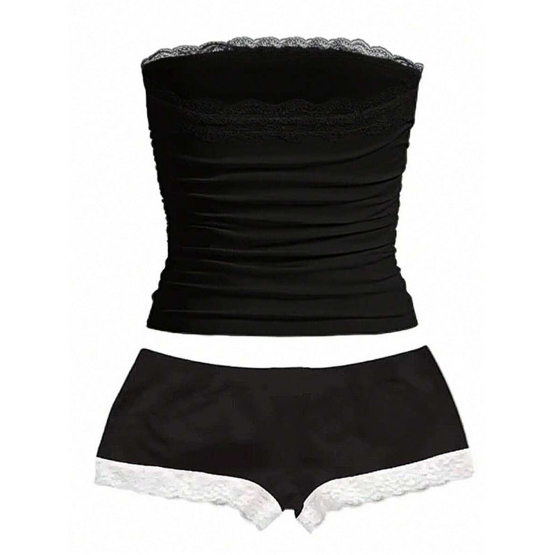 Lace Camisole And Shorts Two-piece Set