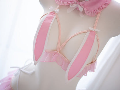 Blush Bunny Ears Lingerie