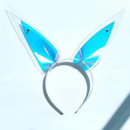Cyber Holographic Ear Headband Cosplay
