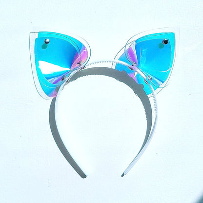 Cyber Holographic Ear Headband Cosplay