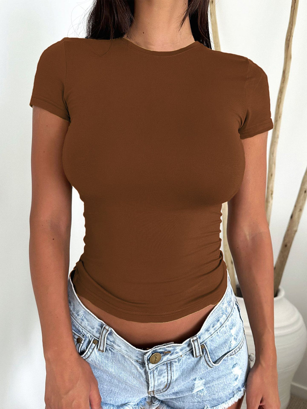 Fitted Crew Neck Baby Tee