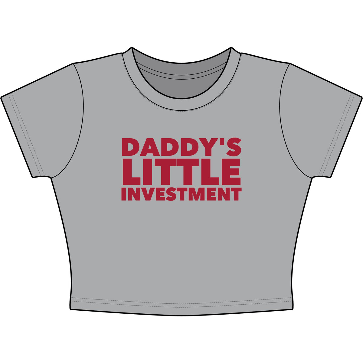 Daddy's Little Investment Baby Tee - Classic Crop